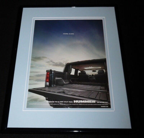 2004 Hummer H2 SUV Framed 11x14 ORIGINAL Vintage Advertisement