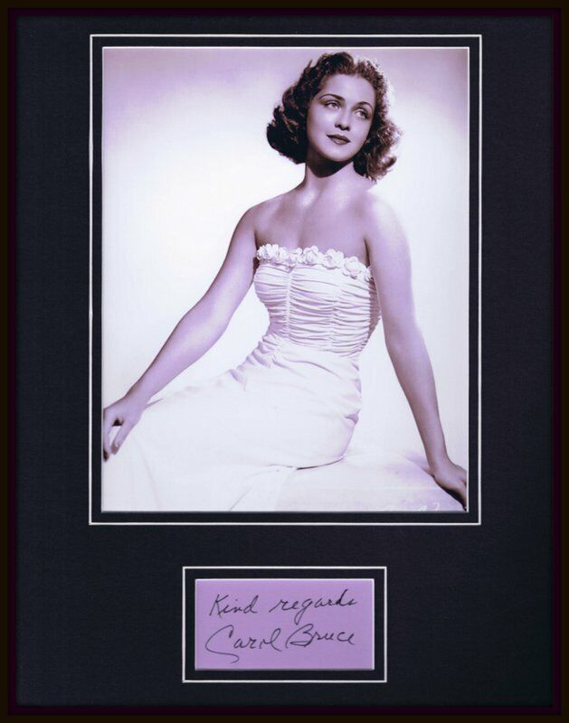 Carol Bruce Signed Framed 11x14 Photo Display JSA