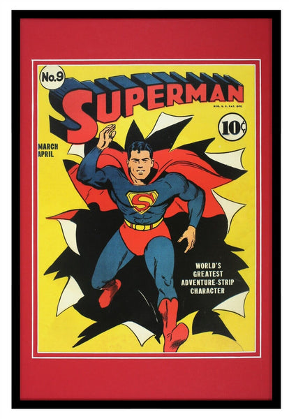 Superman #9 DC Comics Framed 12x18 Official Repro Cover Display