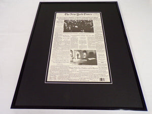 New York Times Jan 21 1989 Framed 16x20 Front Page Poster George Bush Sworn In