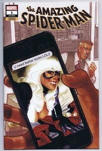 Amazing Spider-Man #1 2018 Marvel Adam Hughes Black Cat Variant GGA