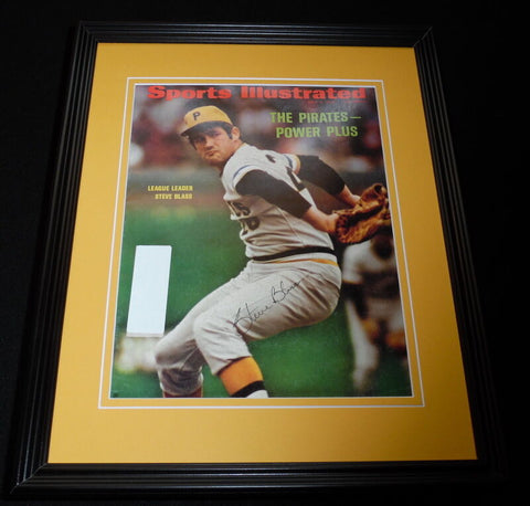 Steve Blass Signed Framed 1972 Sports Illustrated Magazine Cover Pirates