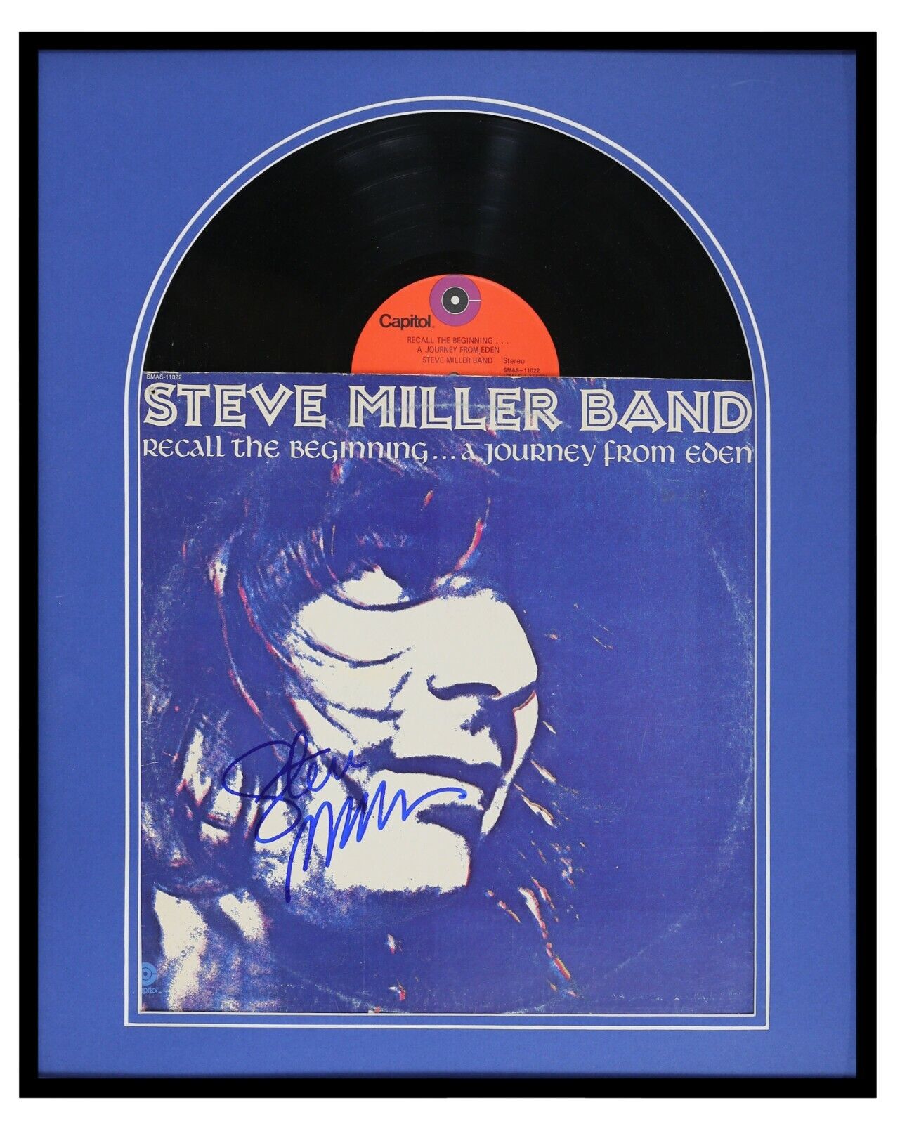 Steve Miller Signed Framed 1972 Recall the Beginning Record Album Display 