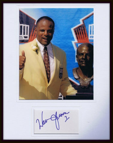 Warren Moon Signed Framed 11x14 Photo Display Oilers HOF Induction