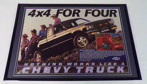 1986 Chevy S-10 Pickup 12x18 Framed ORIGINAL Vintage Advertisement 