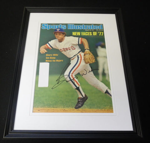 Bump Wills Signed Framed 1977 Sports Illustrated Magazine Cover Rangers B