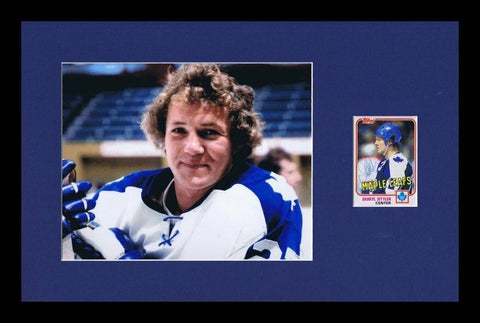 Darryl Sittler Signed Framed 11x17 Photo Display Maple Leafs  