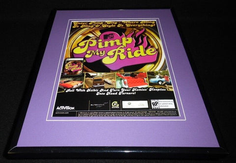 Pimp My Ride 2006 XBox PS2 Framed 11x14 ORIGINAL Vintage Advertisement