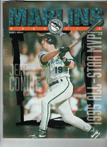 1995 Florida Marlins Colorado Rockies Program Magazine Jeff Conine