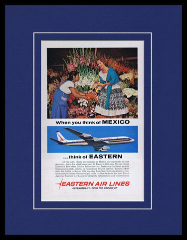 1962 Eastern Air Lines / Mexico Framed 11x14 ORIGINAL Vintage Advertisement