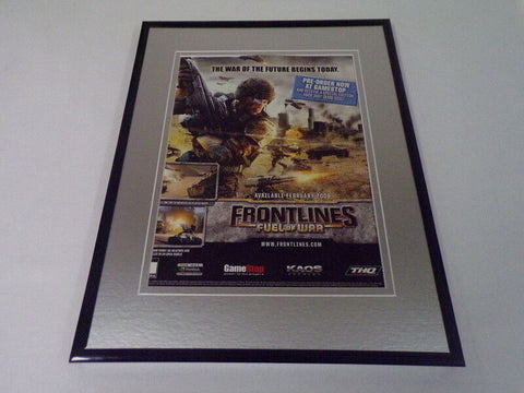 Frontlines Fuel of War 2008 Framed 11x14 ORIGINAL Vintage Advertisement 