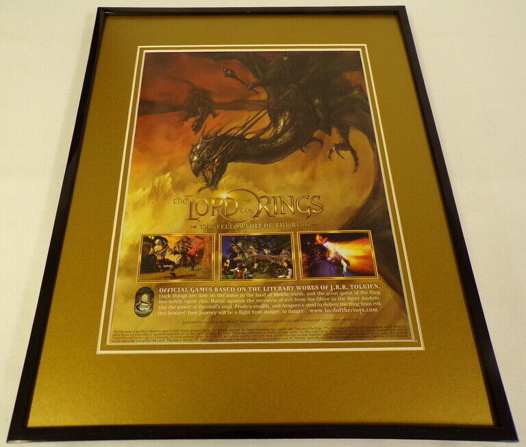 Lord of the Rings Two Towers 2002 XBox 11x14 Framed ORIGINAL Advertisement