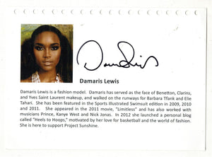 Damaris Lewis Signed 5x7 Photo Card SI Model