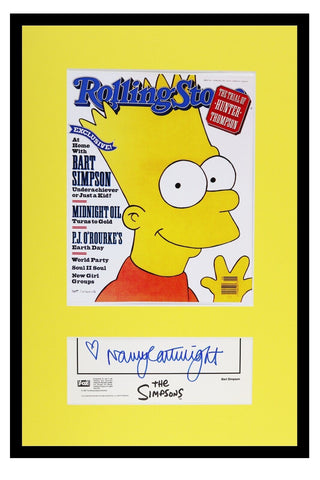 Nancy Cartwright Signed Framed 12x18 Rolling Stone Cover Display Bart Simpson