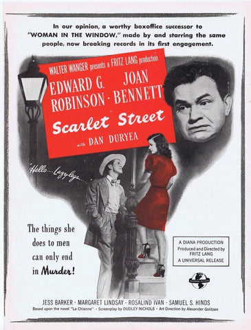 1946 Scarlet Street ORIGINAL Vintage 9x12 Industry Ad Edward G Robinson D Duryea