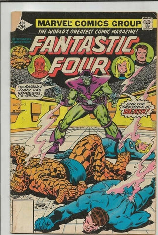 Fantastic Four #206 ORIGINAL Vintage 1979 Marvel Comics Skrulls