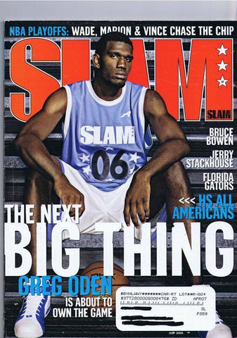 ORIGINAL Vintage July 2006 Slam Magazine Greg Oden Bruce Bowen J Stackhouse