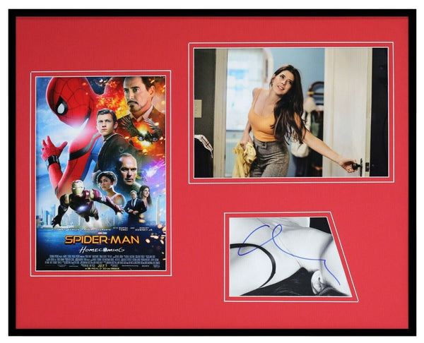 Marisa Tomei Signed Framed 16x20 Spider-Man Homecoming Photo Poster Set May