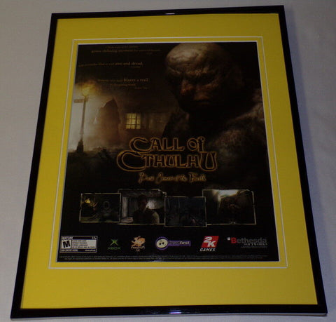 Call Of Cthulhu 2005 XBox 11x14 Framed ORIGINAL Vintage Advertisement