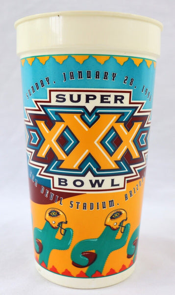 VINTAGE 1996 Super Bowl XXX Coca Cola Large Cup Steelers Cowboys