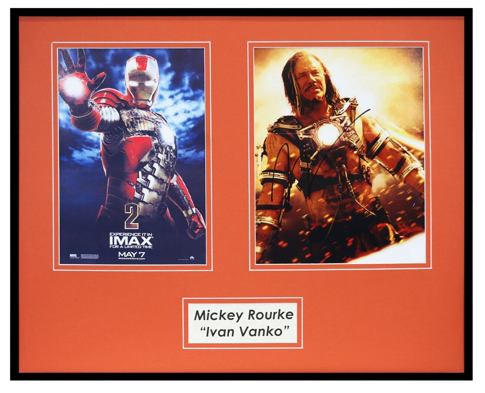 Mickey Rourke Signed Framed 16x20 Photo Display Iron Man 2 Ivan Vanko