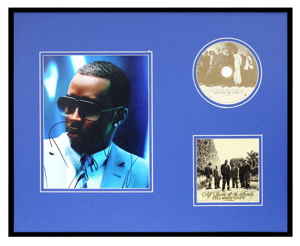 P Diddy Puff Daddy Signed Framed 16x20 No Way Out CD & Photo Display AW