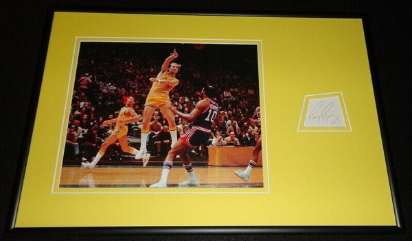 Rick Barry Signed Framed 12x18 Photo Display Warriors