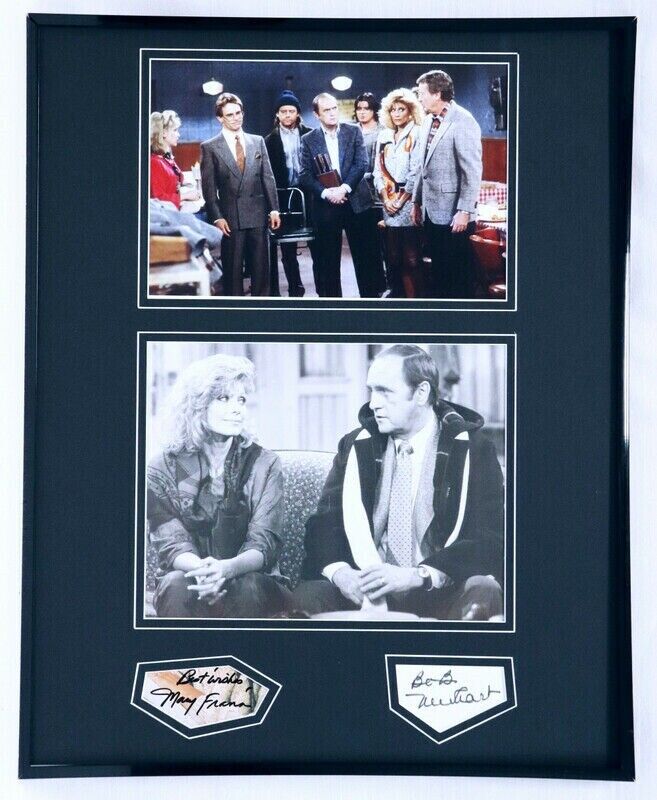 Mary Frann & Bob Newhart Dual Signed Framed 16x20 Photo Display