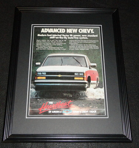 1988 Chevrolet Half Ton 4x4 Truck Framed 11x14 ORIGINAL Vintage Advertisement