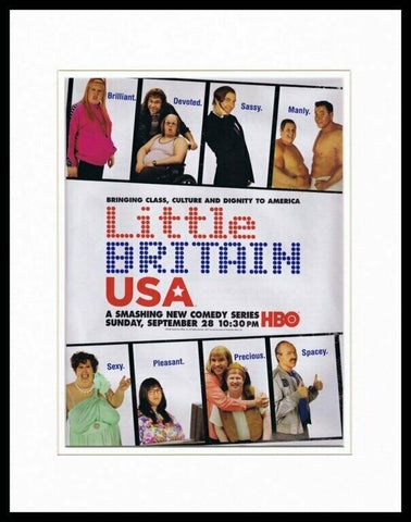 Little Britain USA 2008 HBO Framed ORIGINAL 11x14 Vintage Advertisement 