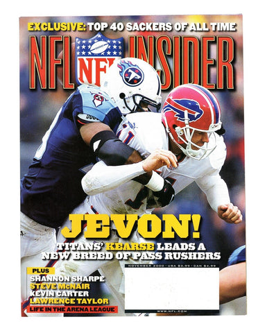 VINTAGE Nov 2000 NFL Insider Magazine Jevon Kearse Steve McNair Shannon Sharpe