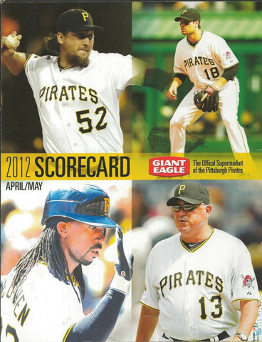 VINTAGE 2012 Pittsburgh Pirates vs Phillies Scorecard Scored Roy Halladay