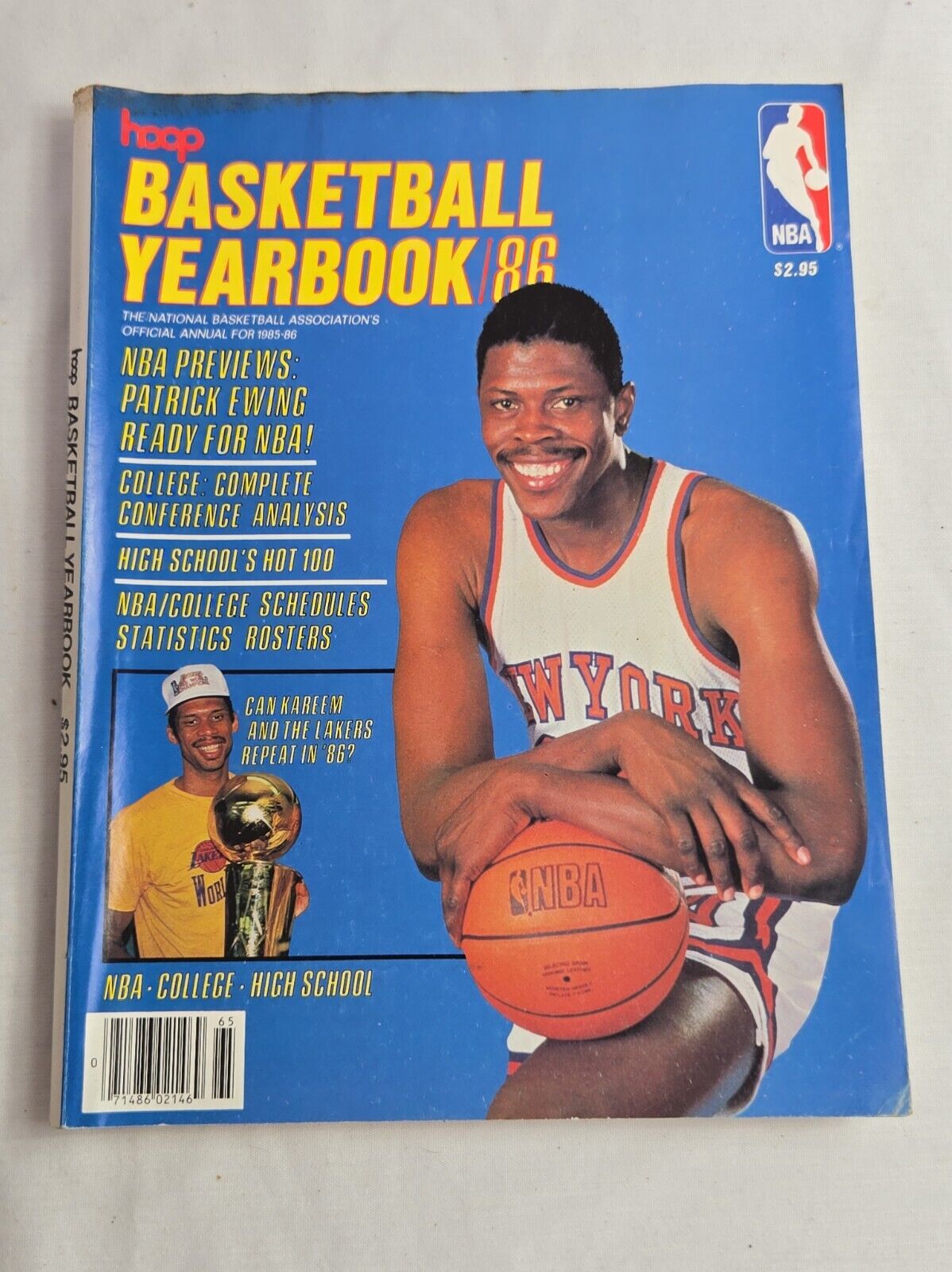 1986 Hoop Magazine Basketball Yearbook Patrick Ewing Kareem Abdul Jabbar