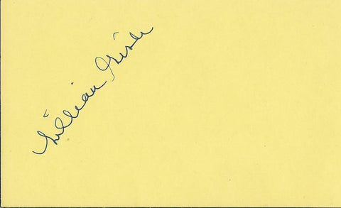 Lillian Gish Signed Vintage 3x5 Index Card JSA 