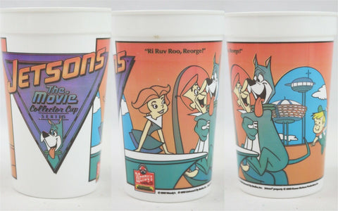 VINTAGE 1990 Wendy's Jetsons the Movie Plastic Souvenir Cup Ri Ruv Roo Reorge