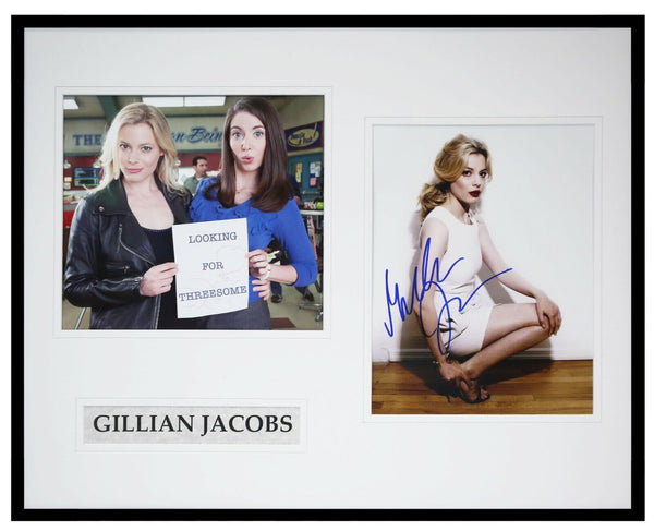 Gillian Jacobs Signed Framed 16x20 Photo Set AW Community w/ Alison Brie 