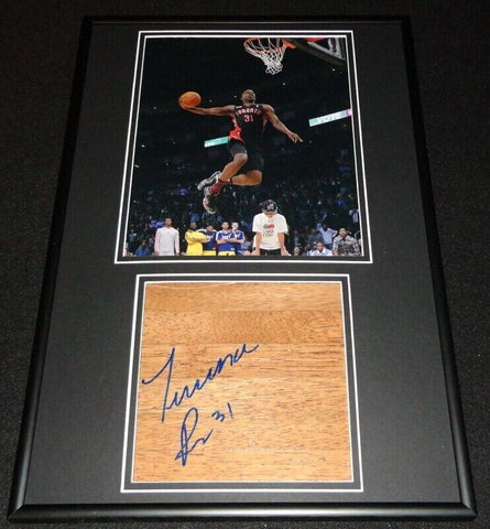 Terrence Ross DUNK Signed Framed 12x18 Floorboard + Photo Display Raptors