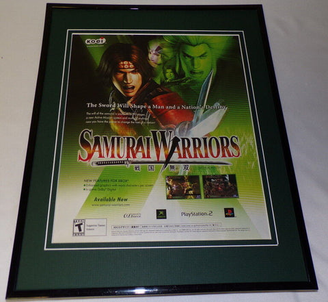 Samurai Warriors 2004 PS2 XBox Framed 11x14 ORIGINAL Vintage Advertisement