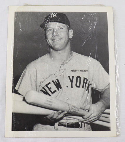 SEALED Mickey Mantle Facsimile Signed 8x10 Photo Marvin Hecht Official Yankees