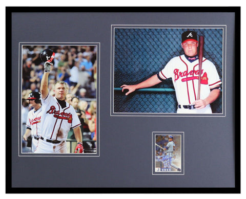 Chipper Jones Signed Framed 16x20 Photo Set JSA Atlanta Braves