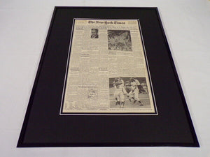 New York Times Oct 17 1969 Framed 16x20 Front Page Poster Mets Win World Series