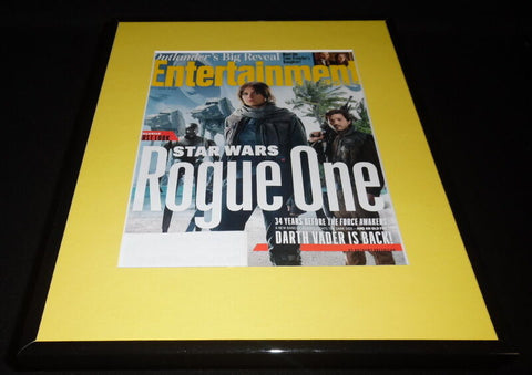 Star Wars Rogue One Framed 11x14 ORIGINAL 2016 Entertainment Weekly Cover