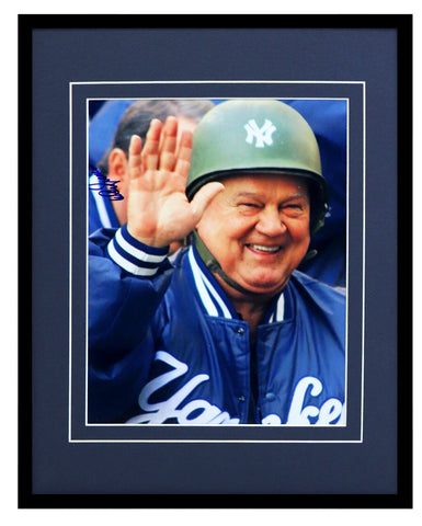 Don Zimmer Signed Framed 11x14 Photo Display Yankees