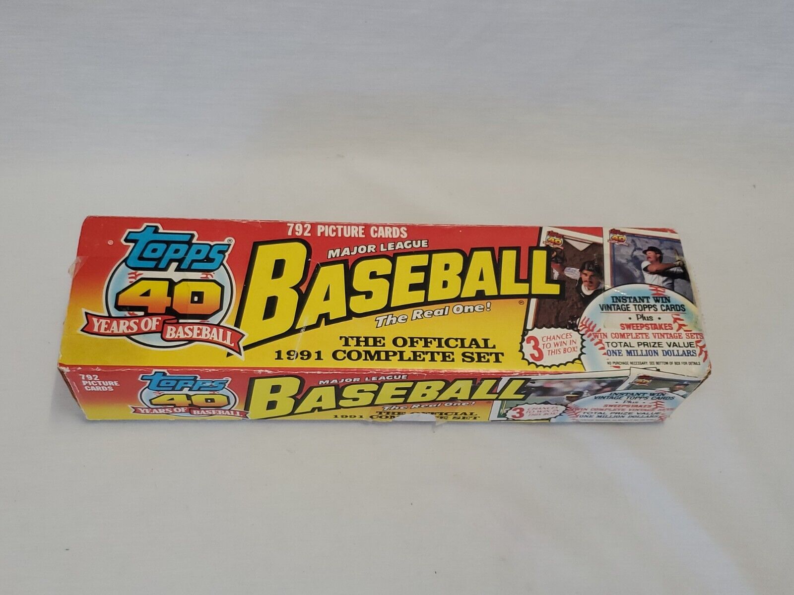 VINTAGE 1991 Topps Baseball Card Complete Set 792 Cards w/ Chipper Jones RC