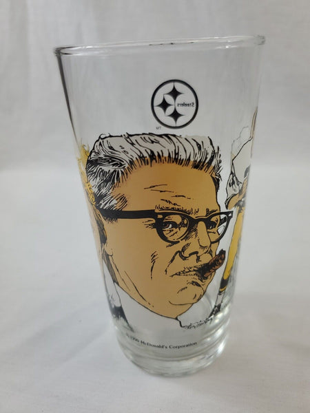 VINTAGE 1990 McDonald's Art Rooney Jack Lambert Ernie Stautner Glass Steelers