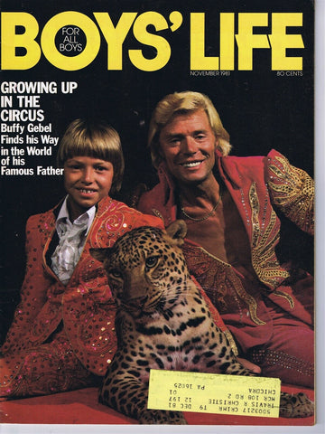 ORIGINAL Vintage Nov 1982 Boys Life Magazine Gunther Gebel-Williams