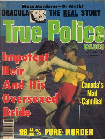 ORIGINAL Vintage October 1979 True Police Cases Magazine GGA