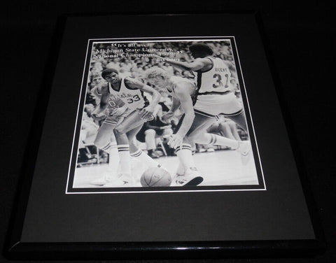 Larry Bird vs Magic Johnson Framed 11x14 Photo Display National Championship