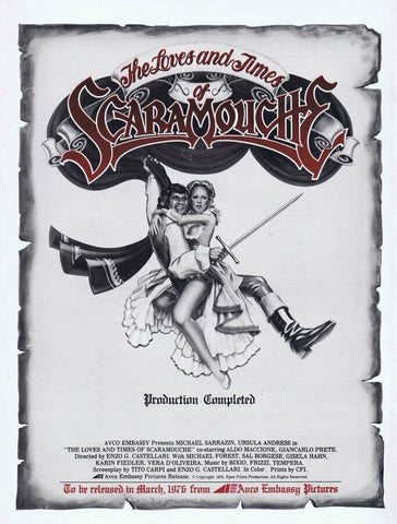 The Loves and Times of Scaramouche 1976 ORIGINAL Vintage 9x12 Industry Ad  