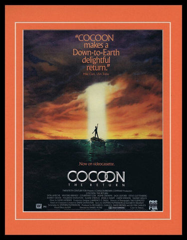 1989 Cocoon the Return Framed 11x14 ORIGINAL Vintage Advertisement